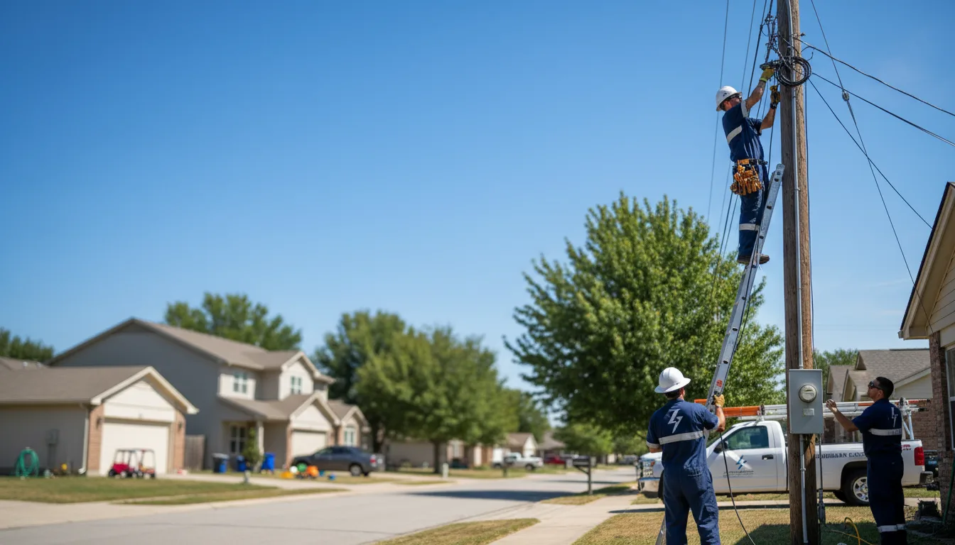 Residential electrician providing installation services in Dover, MN
